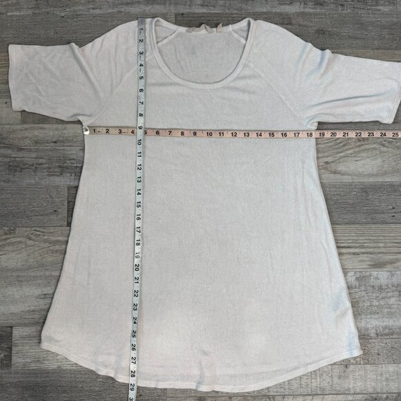 Soft Surroundings Ivory Elbow Sleeve Sweater Tunic Lightweight B24 - Picture 2 of 6